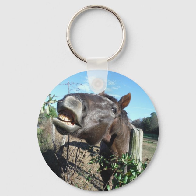 Talking Brown Horse Keychain (Front)