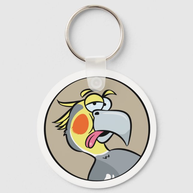 Talking Cockatiel Parrot Keychain (Front)