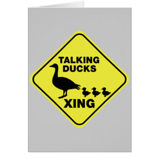 Talking Ducks Crossing Cards