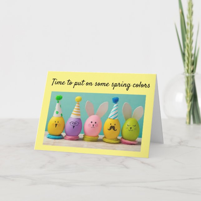 ***TALKING EASTER EGGS*** HOLIDAY CARD (Front)
