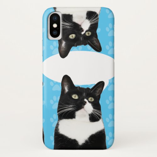 Talking Fun Bubble Cat Triple Cute Kitty iPhone X Case