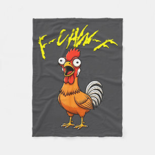 Talking Funny Chicken  Fleece Blanket