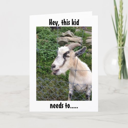 TALKING GOAT WANT TO SAY HAPPY BRITHDAY SISTER CARD