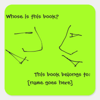 Talking Heads - Book Belongs To Square Sticker