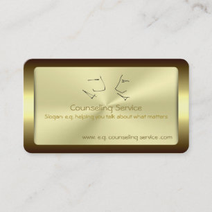 Talking Heads, Counselor, golden metallic-effect Business Card