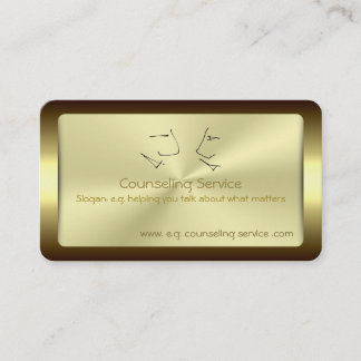 Talking Heads, Counselor, golden metallic-effect Business Card