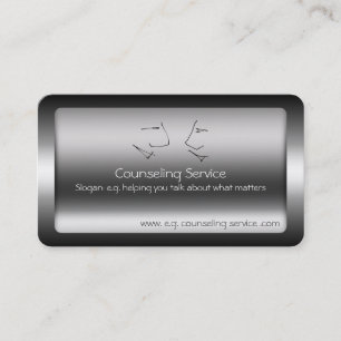 Talking Heads, Counselor, metallic-effect Business Card