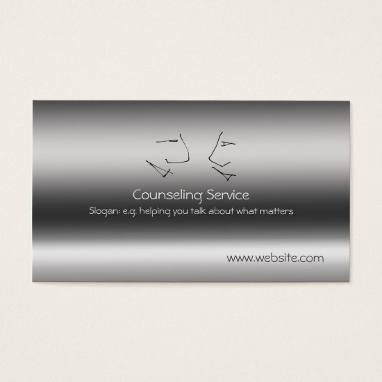 Talking Heads, Counselor, metallic-effect Business Card