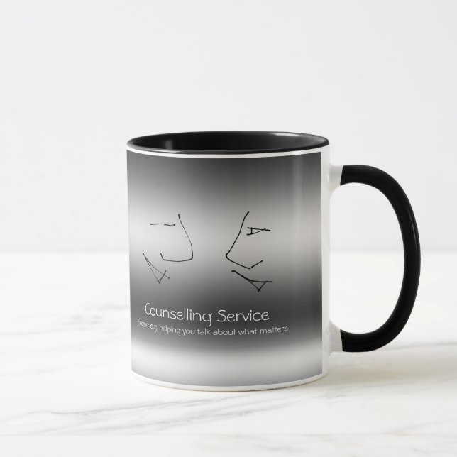 Talking Heads, Counselor, metallic-effect Mug (Right)