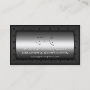 Talking Heads, Probation Counselor, metallic-look Business Card