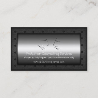 Talking Heads, Probation Counselor, metallic-look Business Card