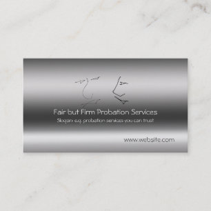 Talking Heads, Probation Services, metallic-effect Business Card