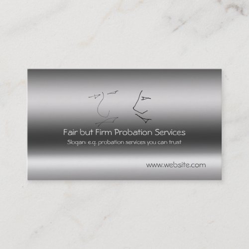 Talking Heads Probation Services metallic_effect Business Card