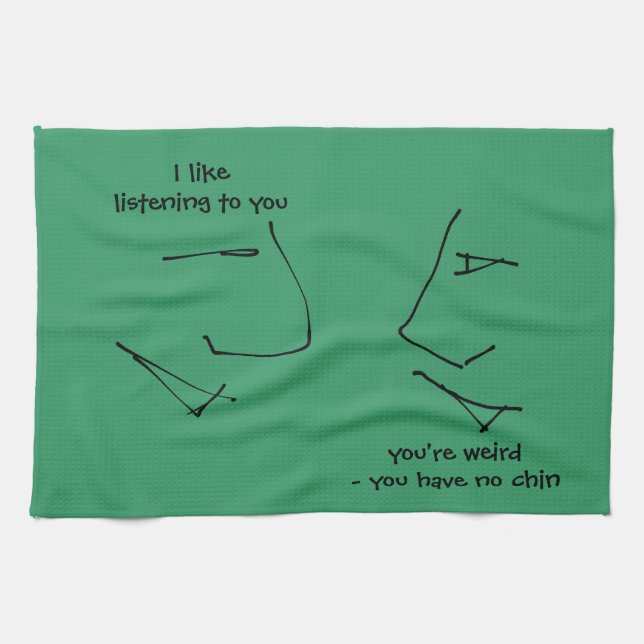 Talking Heads - weird and fun bizarre humor Towel (Horizontal)