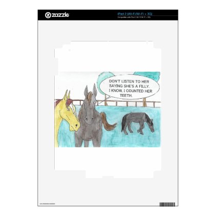 TALKING HORSE DECALS FOR iPad 2
