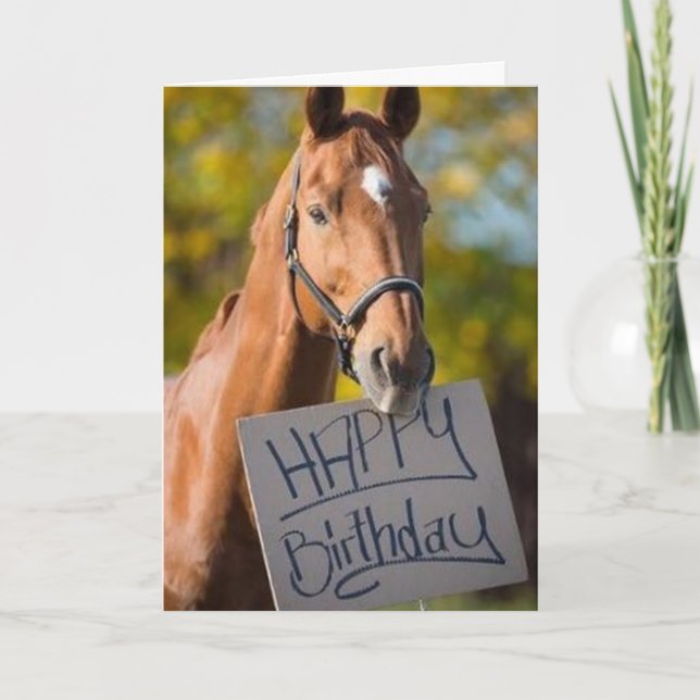 **TALKING HORSE**  GREETING" FOR "40th" BIRTHDAY Card (Front)