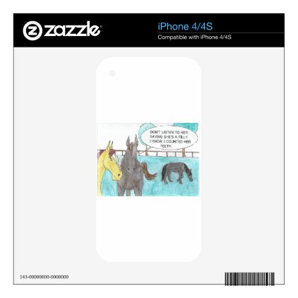 TALKING HORSE iPhone 4 DECALS