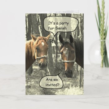 Talking Horses Birthday Party Invitation by PartyPrep at Zazzle
