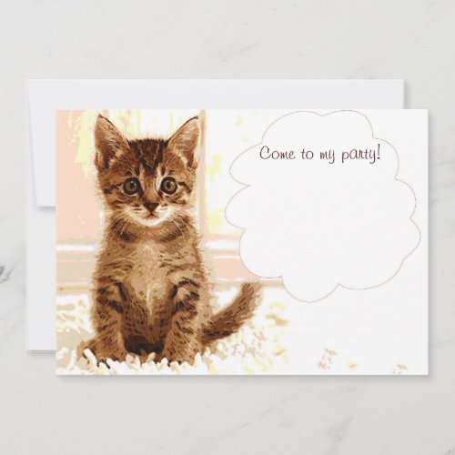 Talking kitten announcement card