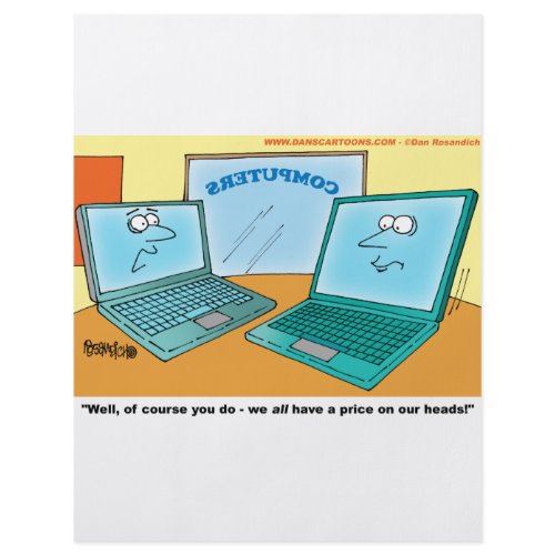 Talking Laptop Computer Cartoon flyer