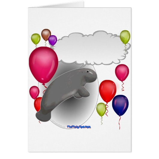 Talking Manatee Party Cards (Front)