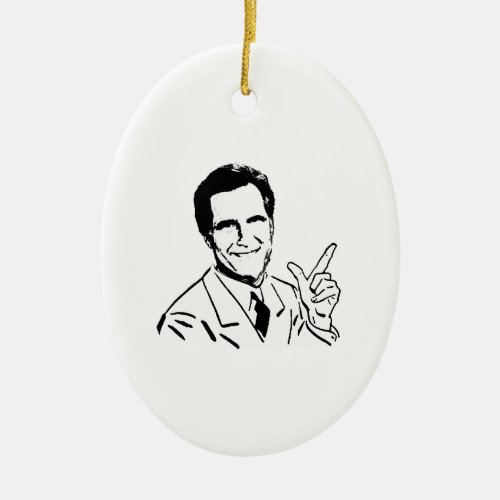 Talking Mitt Romney Ceramic Ornament