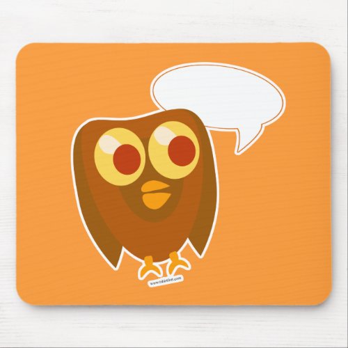 Talking Owl Custom Cartoon Character Design Mouse Pad