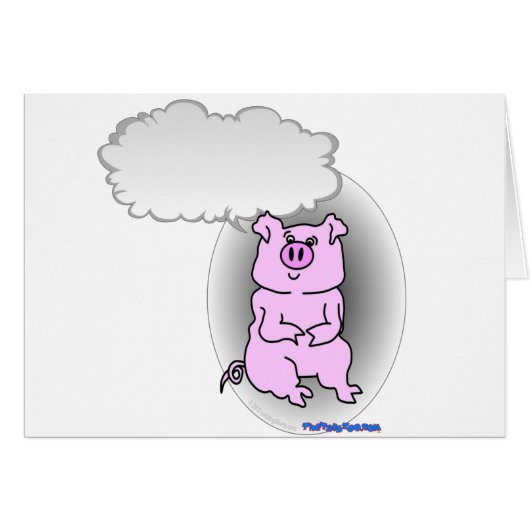 Talking Pink Piggy Cards (Front Horizontal)