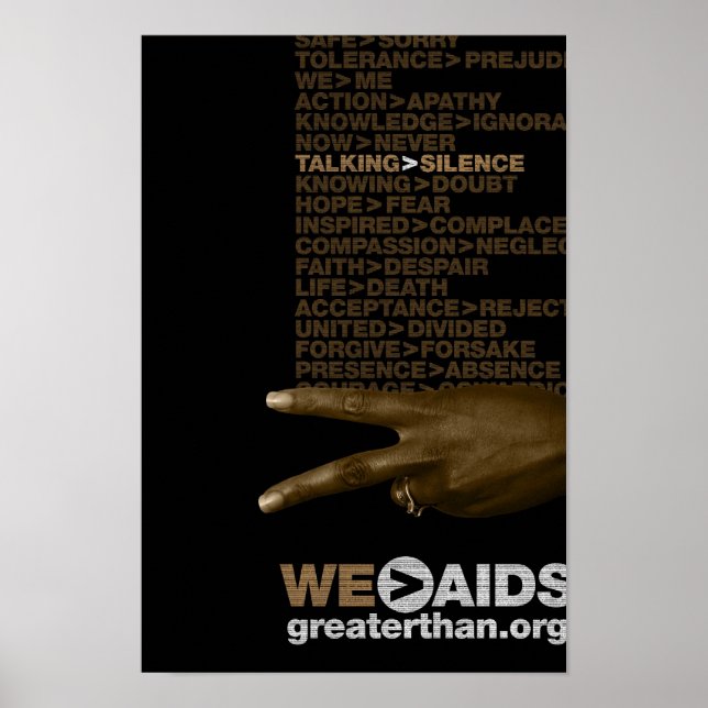 Talking > Silence Hand Sign Poster (Front)
