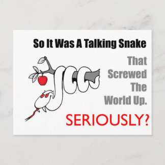 talking snake postcard