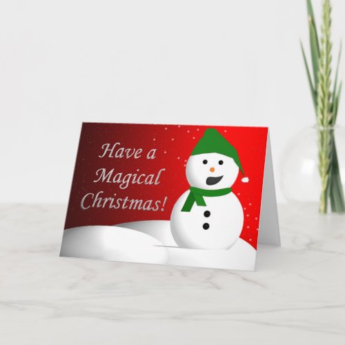 Talking Snowman Holiday Card