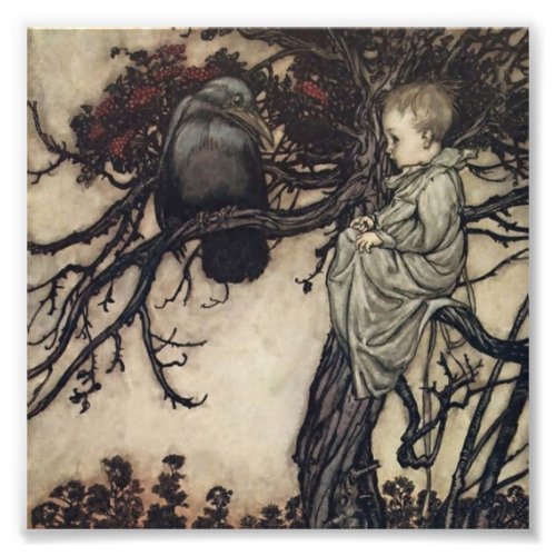 Talking to the Birds by Arthur Rackham Photo Print