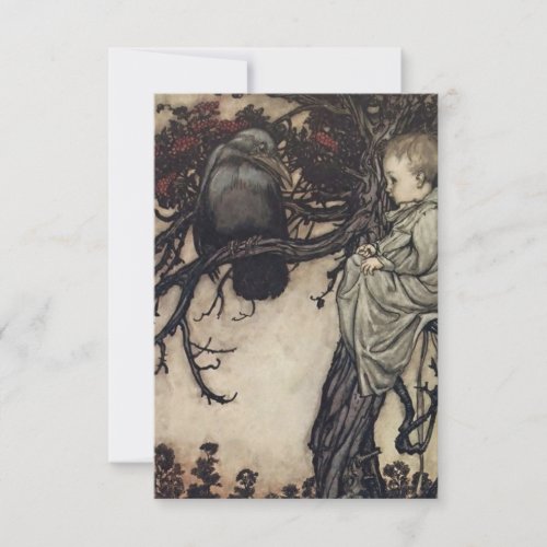 Talking to the Birds by Arthur Rackham Thank You Card