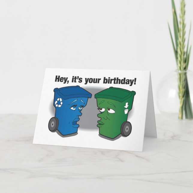 Talking Trash Humorous Birthday Card (Front)