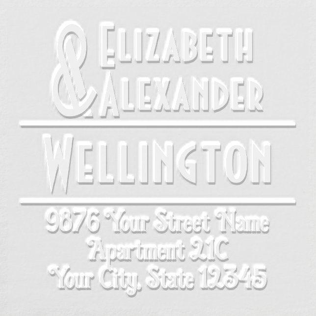 Tall Ampersand #1 Two Names #3-35 Couple Address Embosser (Design)
