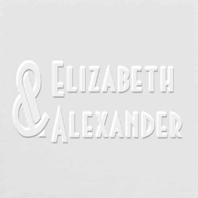 Tall Ampersand #1 Two Names #3 Wedding Couple Embosser (Design)