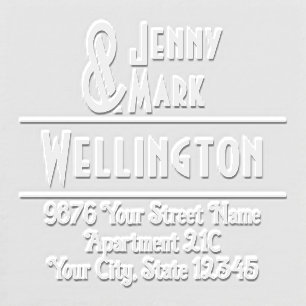 Tall Ampersand #1 Two Shorter Names #3-35 Address Embosser