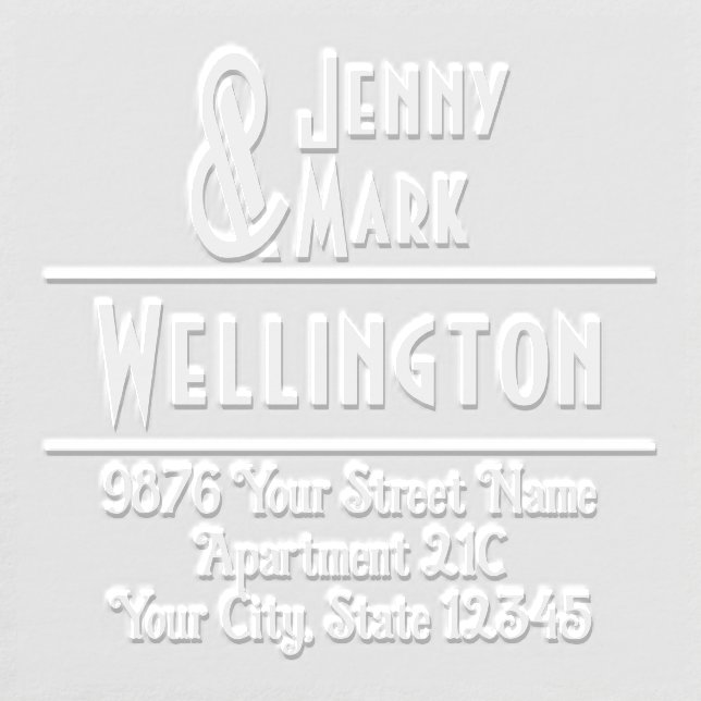 Tall Ampersand #1 Two Shorter Names #3-35 Address Embosser (Design)