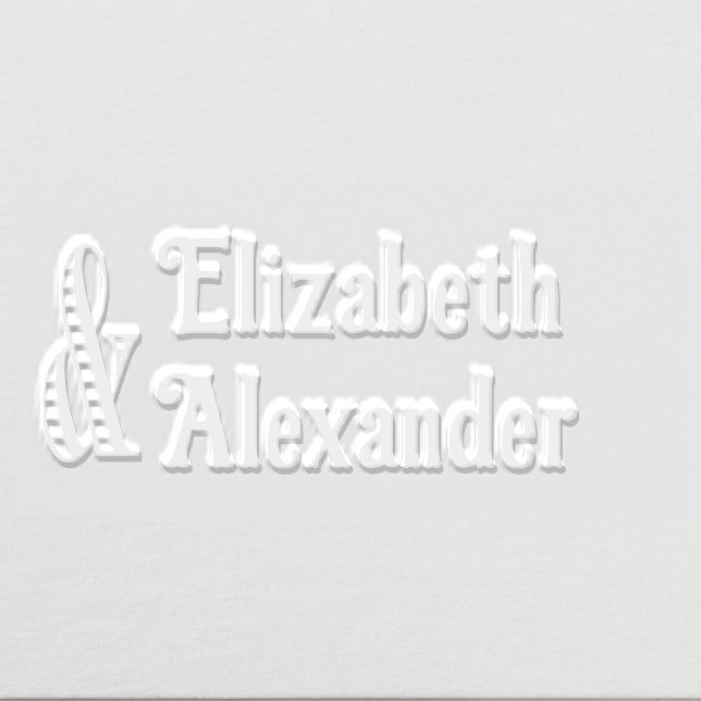 Tall Ampersand #2 Two Names #35 Wedding Couple Embosser (Design)