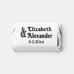 Tall Ampersand #2 Two Names #35 Wedding Couple Hershey's Miniatures