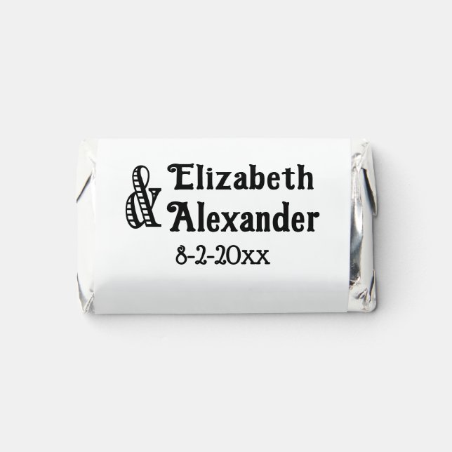 Tall Ampersand #2 Two Names #35 Wedding Couple Hershey's Miniatures (Front)