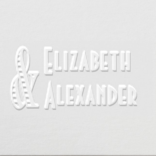 Tall Ampersand #2 Two Names #3 Wedding Couple Embosser (Design)