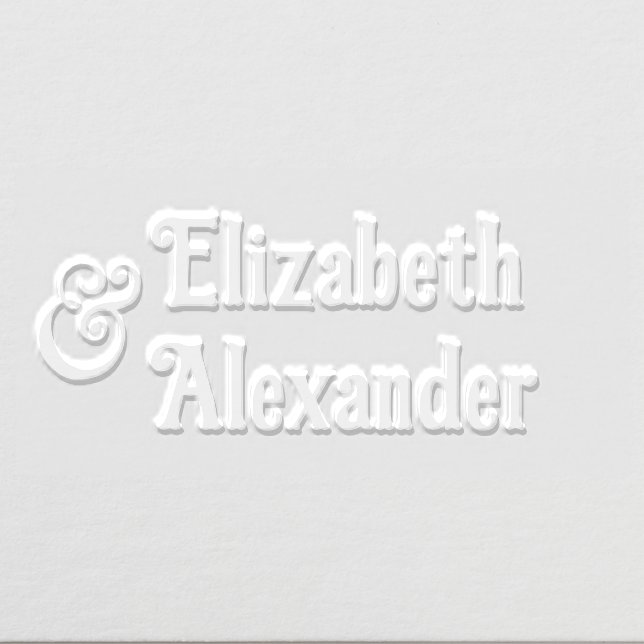 Tall Ampersand #3 Two Names #35 Wedding Couple Embosser (Design)