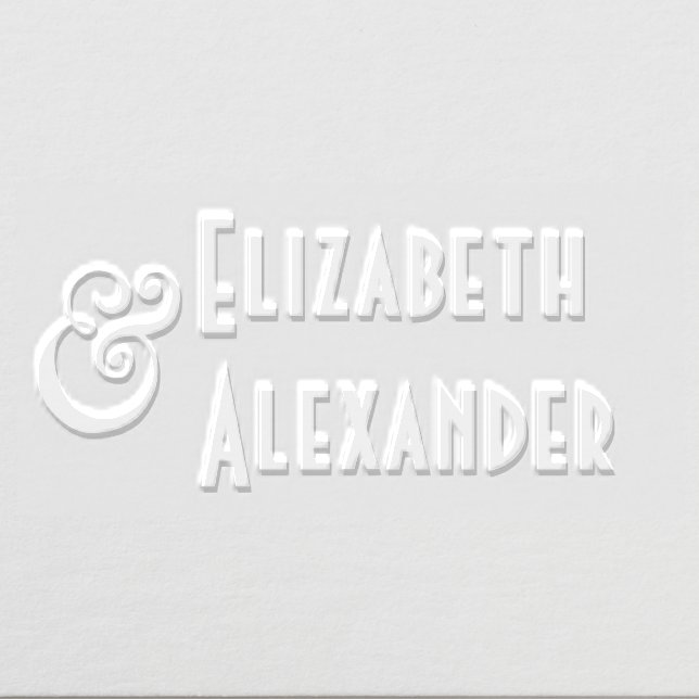 Tall Ampersand #3 Two Names #3 Wedding Couple Embosser (Design)