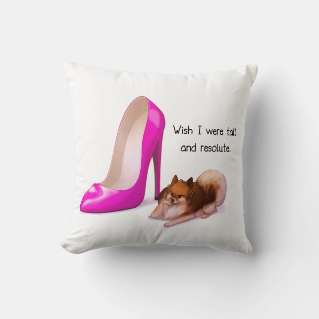 Tall and Resolute Throw Pillow (Front)