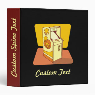 Tall arcade game console 3 ring binder