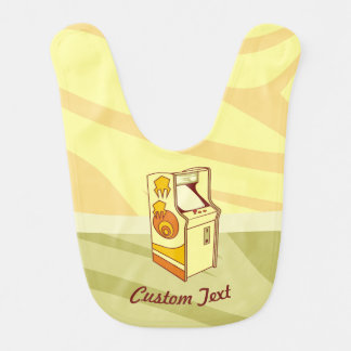 Tall arcade game console baby bib