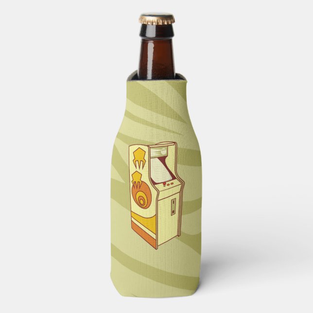Tall arcade game console bottle cooler (Bottle Front)