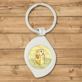Tall arcade game console keychain