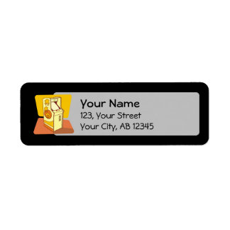 Tall arcade game console label